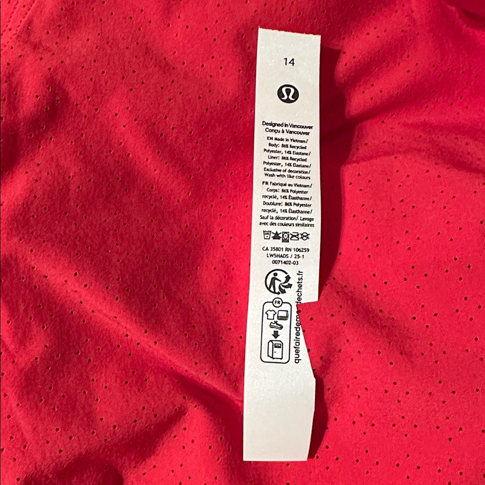 NWT Lululemon Athletica Adapted State perforated HR jogger in red glow NWT 14 - Picture 8 of 8
